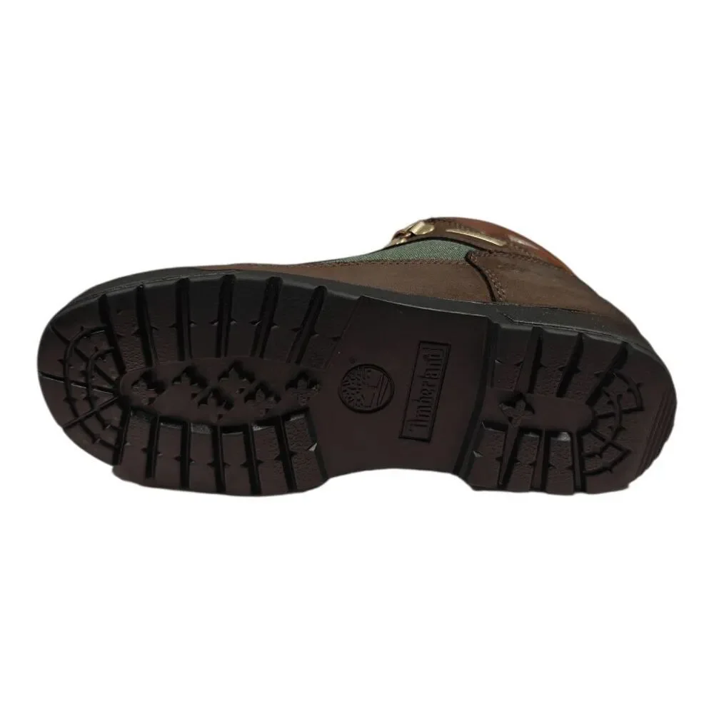 TIMBERLAND Field Mid 'Brown/Dark Olive' Hiking Boot Kid's Size 4